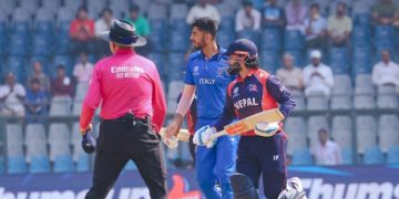 इटालीको धारिलो बलिङसामु नेपाली ब्याटरहरु निरीह